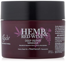 Agadir Hemp &amp; Red Wine Deep Repair Masque 8 oz - £13.36 GBP