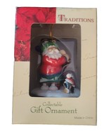 Vintage 1996 Traditions Golfing Santa Claus Collectable Gift Ornament Ch... - £7.91 GBP