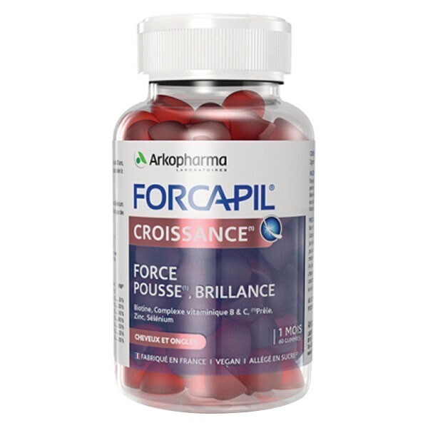 Forcapil Croissance Hair Growth Supplement, 60 Gummies, Arkopharma - $36.78