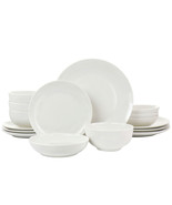 Elama Camellia 16 Piece Porcelain Double Bowl Dinnerware Set - £114.14 GBP