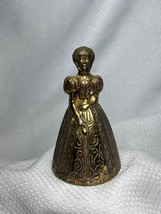 Elizabthan Victorian Lady Made IN Enlgand Service Brass Ringing Handheld Bell - £23.88 GBP