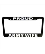 Proud Army Wife Black Plastic License Plate Frame Truck Car Van - £11.18 GBP