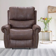 Brown Recliner Chair Reclining Recliner Couch Sofa Leather Home Theater ... - £631.01 GBP