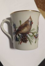 Lenox Winter Greetings CARDINALS by Catherine McClung Coffee Tea Mug Cup - £24.52 GBP