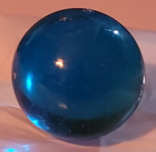 Vintage Shooting Marble Solid Blue Bubbles Light Catching Decorative Col... - $10.99