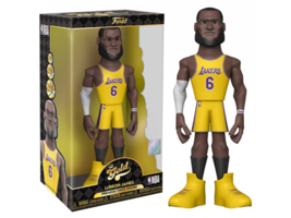 Lebron James Funko Gold 5&quot; Premium Vinyl Figure Collectible Yellow Lakers NBA - £17.66 GBP