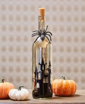 Lighted Halloween Mercury Glass Bottles with Spider Halloween Decoration - £96.45 GBP