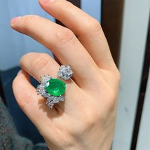 Wong Rain 100% 925 Sterling Silver Paraiba Tourmaline Emerald Gemstone Wedding E - £20.95 GBP