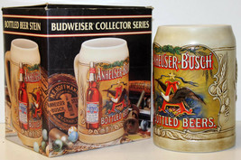 Anheuser-Busch Budweiser Bottled Beers - Stein / Mug - 1991 Ceramarte New In Box - £11.98 GBP