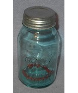 Ball Aqua Blue Quart Canning Fruit Jar Zinc Lid, Rubber Seal - £6.25 GBP