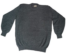 Alpakaandmore Mens 100% Baby Alpaca Wool Sweater Jumper (Small, Dark grey) - £150.13 GBP