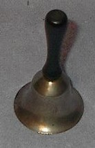 Vintage Wood Handle Dinner Bell with Clacker  - £4.74 GBP