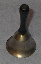 Vintage Wood Handle Dinner Bell with Clacker  - £4.71 GBP