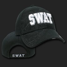 SWAT POLICE SHADOW BLACK EMBROIDERED 3D  HAT CAP - $34.99
