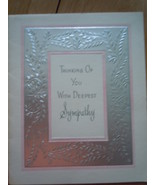 Vintage Thinking Of You With Deepest Sympathy Silver Border Gibson Greet... - £2.36 GBP