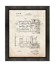 Ice Resurfacing Machine Patent Print Old Look with Beveled Wood Frame - £19.57 GBP+