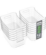 Larger Capacity 12 Pack Clear Organizer Bins - Versatile Storage for Eve... - $66.28
