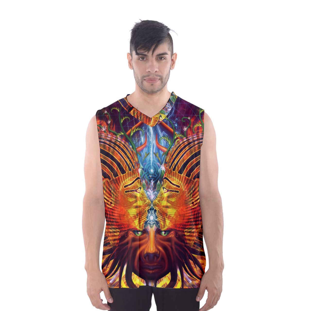New Ancient egypt psychedelic sport basketball Tank Top full print Tshirt - $22.99+