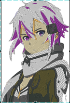 Anime Embroidery Pattern Sword Art Online Sinon Stares - £3.99 GBP