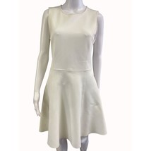 Theory Women&#39;s White Sleeveless Dress Fit &amp; Flare Mini Size 10 SKU 4685 - $104.81