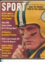 Sport 1/1963-Paul Hornung-Green Bay cover-Mickey Mantle-AFL-NFL-basketball-pi... - £27.13 GBP