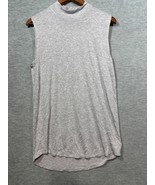 Athleta Womens Grey Sleeveless Mock Neck Top Size S Workout Stretchy - $14.70