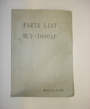 Leadwell MCV-1000AP Part List Manual - $25.50