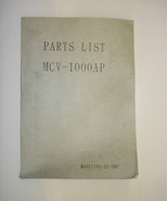 Leadwell MCV-1000AP Part List Manual - $25.50