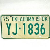 1975 United States Oklahoma Oklahoma County Passenger License Plate YJ-1836 - £14.72 GBP