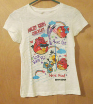 Angry Birds Girls T-Shirts White Size M 7-8 or  L 10-12 NWT (P) - £6.04 GBP