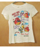 Angry Birds Girls T-Shirts White Size M 7-8 or  L 10-12 NWT (P) - £6.02 GBP