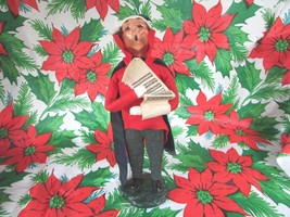VTG 1981 BYERS CHOICE THE CAROLERS MAN IN GREY TROUSERS RED JACKET  12.5... - £30.72 GBP