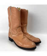 WOMENS JUSTIN WESTERN ROPER PEACH BOOTS SIZE 6.5B - $34.21 CAD
