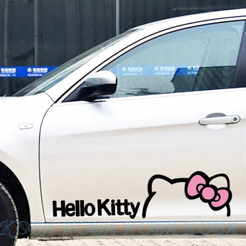 Sanrio Car Sticker Car Film Hello Kitty Cartoon Reflective Waterproof Bl... - $17.18+