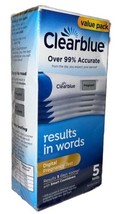 Clearblue Digital Pregnancy Tests 5 Tests Sealed Exp 12/31/24 Easy Read Results - $19.79