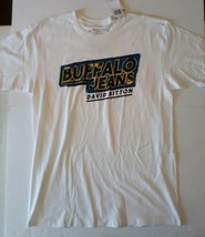 Buffalo By David Bitton Men&#39;s Size Large White Short-Sleeve Logo T-Shirt - £15.57 GBP