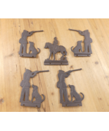 5 CAST IRON WEATHERVANE TOPS FIGURES WELDING ART STEAMPUNK HUNTER LOT RU... - $625.36 MXN