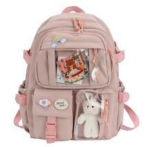 Cute Women Backpacks Waterproof Multi-Pocket Nylon School Backpack for Student F - £69.51 GBP