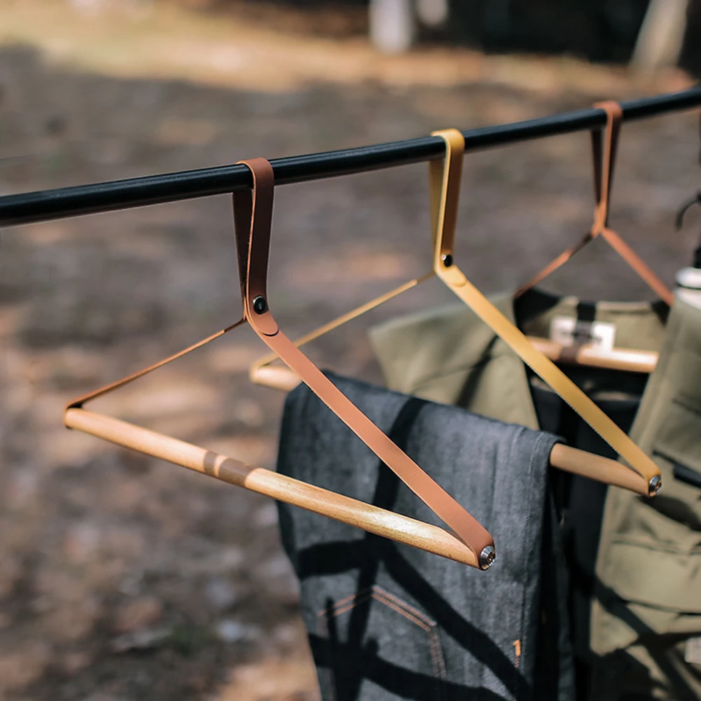 Simple Clothes Hanging Stand Beech Wood Clothing Drying Rack Ultralight Outdoor - £9.44 GBP+