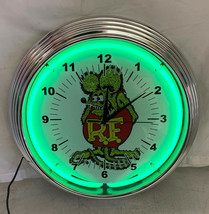 Rat Fink Green Single Neon Clock - £117.91 GBP