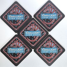 Coors Light Down Under Lizard Coasters 4in Square Cardboard Bar Kitchen Set Of 5 - $14.95