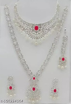 Kundan Bridal Stone Ethnic Wedding Jewelry Set Choker Earrings Harem Combo - £21.88 GBP