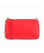 Roberta Gandolfi Italian Made Coral Red Leather Small Purse Crossbody Bag - $4,003.21 MXN