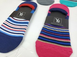 5 Pack Yo Sox Men&#39;s Striped No Show Socks Size 7-12 - £26.13 GBP