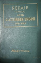 Vintage Original 1941-1947 Repair Manual For Ford 4-Cylinder Engine Soft... - £9.16 GBP