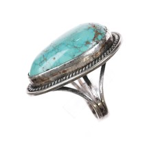 sz5.5 Cortez H High grade turquoise vintage Native American sterling ring - £113.68 GBP