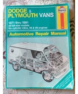 Haynes Repair Manual Dodge Plymouth Vans Full Size 1971-1991 6 cyl inlin... - $14.50