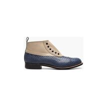 Stacy Adams Madison Spectator Spat Cap Toe Demi Boot Blue Multi 00109-460 image 2