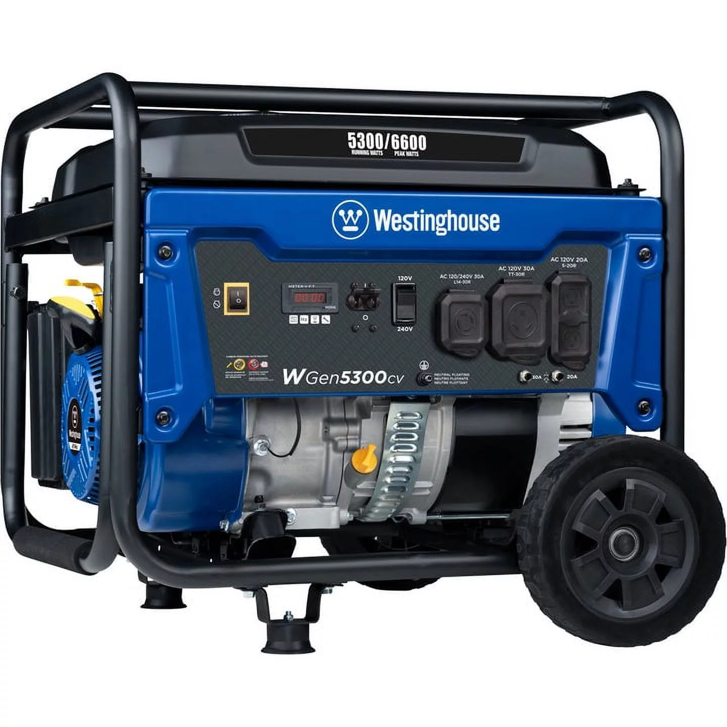 Westinghouse Gas Powered Portable Generator WGen5300cv 6600W 5300W Recoil Start - $449.65