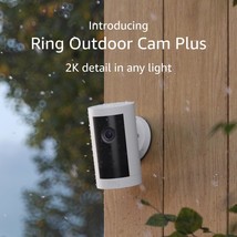 Introducing Ring Outdoor Cam Plus, Battery  Wide-Angle 2K Video with Ring  - £106.24 GBP